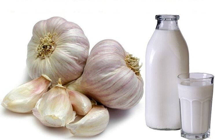 garlic and milk against parasites