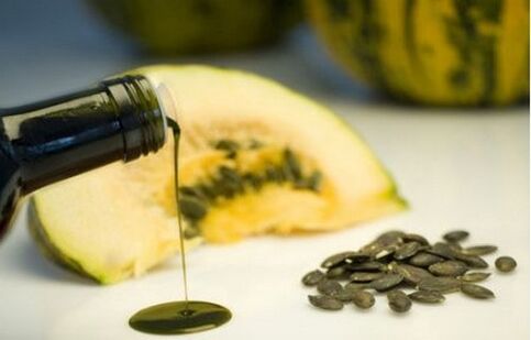 Pumpkin oil to prepare the body for cleansing worms with medications